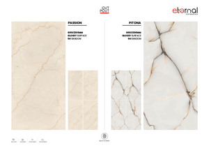 Carreaux de sol en porcelaine design 600x1200mm, finition en pierre calcaire naturelle, grand panneau, luxe résidentiel - Product Image 2