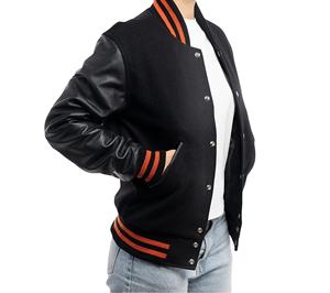 Chaqueta universitaria de estilo clásico para mujer Premium para Bulls Chicago Jacket en cuero de lana Servicio OEM disponible - Product Image 1
