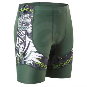 Pantalones Cortos Deportivos de Compresión para Hombre, Diseño Totalmente Personalizable, Cintura Media, Corte Ajustado, Estilo Urbano, con Técnicas de Impresión, Servicio OEM - Product Image 2