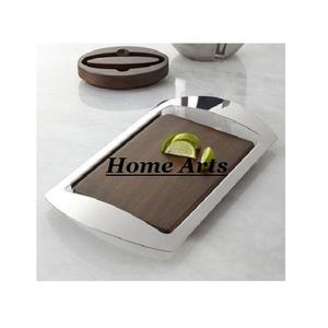 Plateau de service alimentaire en fer de conception tendance avec poignées plateau de service de chocolats de taille personnalisée de forme rectangulaire - Product Image 2