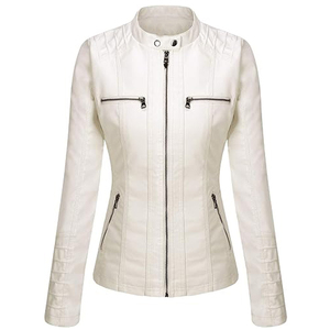 Custom Design Fashion Wear Women Genuine Sheep Skin <b>Leather</b> Motorcycle <b>Jacket</b> Regular Length Waterproof Windproof Eco-Friendly - Product Image 3
