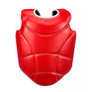 Protège-poitrine d'entraînement en cuir pour arts martiaux – Protection corporelle absorbant les chocs, respirante et conçue pour la sécurité - Product Image 1