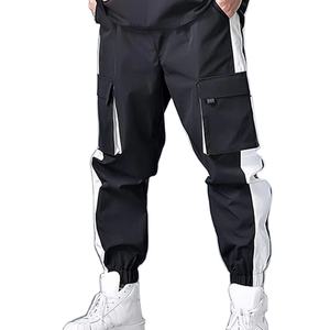 Último diseño de los hombres de trabajo Multi bolsillos de carga Pantalones Precio al por mayor Solapa de bolsillo de dos tonos Hombres Pantalones Ropa de moda personalizada - Product Image 1