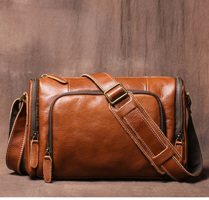 Sacs à bandoulière en cuir véritable pour hommes femmes Messenger Bag Leather Designer Men's Shoulder Bags Male Female Handbag - Product Image 1