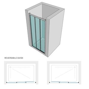 Brionia S152โครเมี่ยม IX ประตูเลื่อนฝักบัวแบบเลื่อนพร้อมตู้คริสตัล5มม. ขนาด87ถึง92 X รวมส่วนขยายที่วางแผนไว้ - Product Image 2