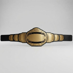 Ceinture de récompense de lutte professionnelle avec logo personnalisé, doublure en cuir PU, taille haute, fermeture à boucle réglable pour les compétitions sportives - Product Image 1
