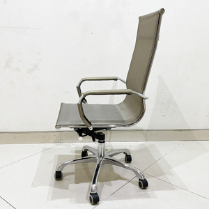 Chaise de bureau pivotante MFJC37, design ergonomique minimaliste, hauteur réglable, appui-tête, dossier en maille, tissu couleur cuivre, pour usage domestique - Product Image 5