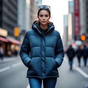 Chaqueta acolchada con capucha desmontable para mujer, ropa de calle, chaquetas acolchadas informales, Abrigo acolchado grueso y cálido para mujer - Product Image 1