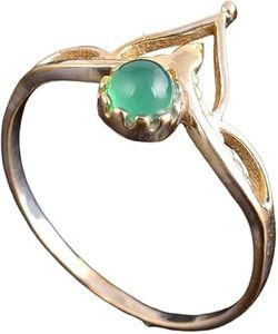 Anillo de mujer, piedra preciosa de ónix verde Natural, piedra natal de diciembre, compromiso, joyería hecha a mano de Navidad, anillo de Plata de Ley 925 - Product Image 3
