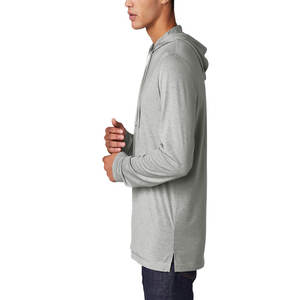 Camisetas casuales grises Sudadera con capucha OEM Jersey de algodón ligero Camisetas con capucha de manga completa - Product Image 4