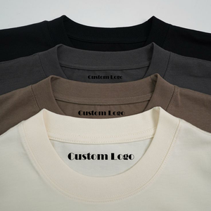 Custom Logo 100% Cotton Heavy <b>Weight</b> T-shirts Tee Shirt Women Thick Cotton Oversized <b>Blank</b> Crew Neck Tee OEM/ODM - Product Image 4