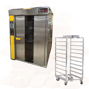 Four facile à utiliser pour la cuisson du pain 32 plateaux avec chariot Four rotatif Oem & Odm Nouvelle machine de boulangerie Kien An Vietnam Factory - Product Image 1