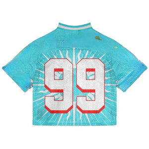 เสื้อบาสเก็ตบอลผู้ชายแบบสั่งทำพิเศษ เสื้อฟุตบอลตาข่ายสไตล์เรโทร สำหรับสตรีทแวร์ ทรงโอเวอร์ไซส์ ทรงบ็อกซี่ แบบครอป ระบายอากาศได้ดี ดีไซน์ไซส์พลัส - Product Image 6