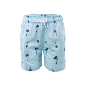 Pantalones cortos deportivos de verano de cintura media para hombre al por mayor, pantalones cortos informales con bolsillo floral y logotipo personalizado para nadar, playa, correr, sublimación antiarrugas - Product Image 1