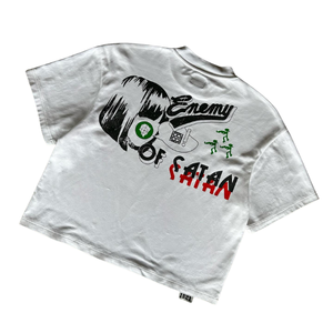 Camiseta de Alta Calidad Personalizada de Poliéster/Algodón, 300 GSM, Lavada con Ácido, Efecto Desteñido, Corte Ajustado, Secado Rápido y Transpirable - Product Image 4