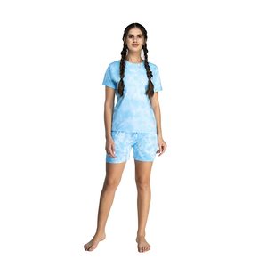 Conjunto de Pijama de Algodón 100% Tejido con Tinte Anudado, Suave y Transpirable, con Cintura Elástica y Cordón Ajustable, Top y Pantalones Cortos con Logotipo Personalizable - Product Image 5