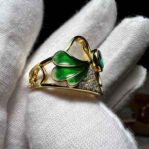 Bague Art Déco en émeraude ovale de 1 carat cultivée en laboratoire, argent sterling 925 plaqué or 18 carats, bague classique de style statement, certifiée IGI - Product Image 3