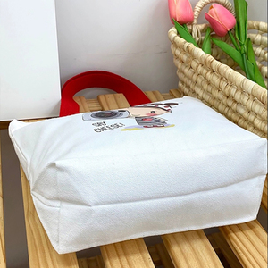 Bolsas de compras de algodón con logotipo impreso de color personalizado de alta calidad Bolsa con asa de algodón 100% con logotipos-ART-701-05 - Product Image 3