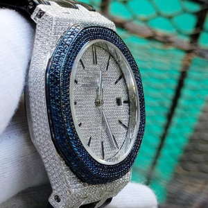 นาฬิกาเพชรโมอิสซาไนต์คุณภาพดีที่สุด ปรับแต่งได้ตามต้องการ สำหรับผู้ชาย สไตล์ฮิปฮอป ของขวัญนาฬิกาเพชร - Product Image 2