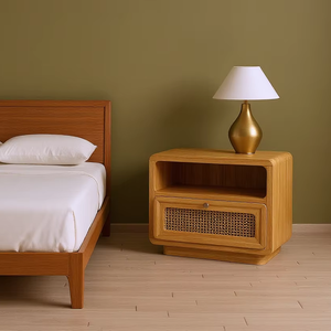 Mesa auxiliar de madera maciza de alta calidad con diseño tradicional moderno para el hogar e interior para dormitorio, sala de estar, comedor, uso en apartamento - Product Image 1