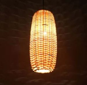 Hot Selling Decorative Handmade Natural Material Hemp <b>Rope</b> Wicker Style Dome Rattan LED E27 Bulb Customizable Hanging Pendant - Product Image 3