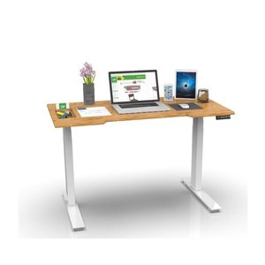 TECHDESK PRO WOOD Adjustable Standing <b>Computer</b> <b>Desk</b> for Home Living Room and School Metal & Wood Material - Product Image 2