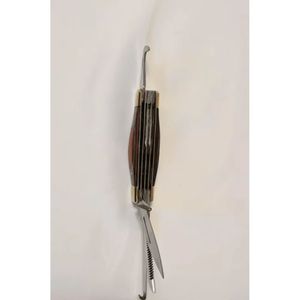 Kit de herramientas de herrador veterinario profesional todo en uno, cuchillo de pezuña multiusos, peine de selección de pezuña, instrumento de transporte 5 en 1 para mascotas - Product Image 4