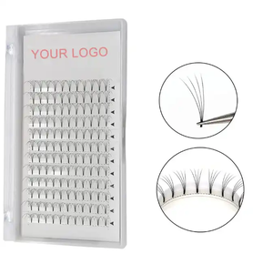 Extensiones de pestañas prefabricadas de volumen ruso NBT, ventiladores de tallo corto de 7mm-16mm para mejorar el maquillaje de ojos - Product Image 3