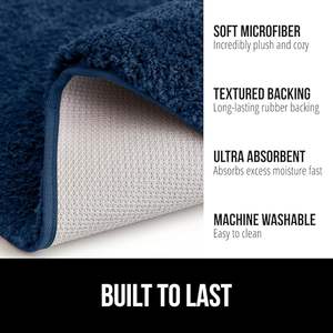 Nouvel arrivage de tapis de bain en microfibre à poils longs touffetés tapis de salle de bain épais en peluche antidérapant doux salon lavable maison sol rectangle - Product Image 4