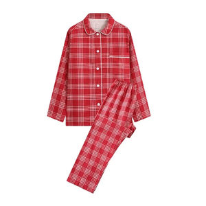 Élégant 2025 Ensemble de pyjamas personnalisés pour hommes Lounge Wear Manches longues Home Wear Pocket Soft Breathable Pajama - Product Image 1