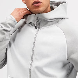 Ensemble de jogging à capuche avec fermeture éclair et broderie personnalisée de haute qualité Survêtement polaire technique Design patchwork imprimé Maternité - Product Image 4