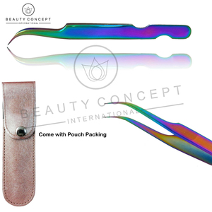 Customized Logo Print Stainless Steel Personalized Product Eyelash Extension Tweezers by Beauty Concept Eco-Friendly - Product Image 5