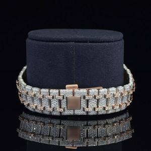 Reloj de Pulsera Cronógrafo Automático para Hombre, con Diamantes Cultivados en Laboratorio, Acero Inoxidable, Estilo Hip Hop, Movimiento Japonés, Fecha - Product Image 3