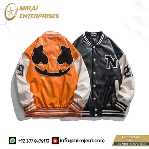 Estadio Unisex mujer Varsity Letterman abrigo personalizado Hip Hop Chaqueta Hombre invierno cuero abrigo embrión motocicleta hombres bombardero chaqueta - Product Image 4