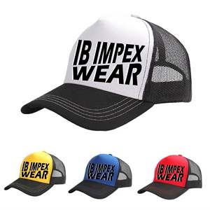 Gorras Trucker para Hombre, Gorras Curvas, Sublimación Personalizada, Camuflaje, Gorra Trucker de Espuma Negra Lisa - Product Image 3