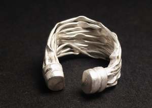 Hip Hop Argent Bande Anneaux Fine Qualité À La Main En Argent Bande Bijoux Chunky Anneaux Bijoux De Mode Pour Tout Le Monde - Product Image 3