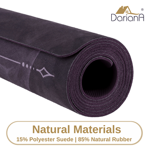Premium Suede Yoga <b>Mat</b> Owl Design Green 183 61 cm Thick 3 mm Natural Rubber Non Slip Eco-Friendly Yoga Pilates Fitness <b>Mat</b> - Product Image 4