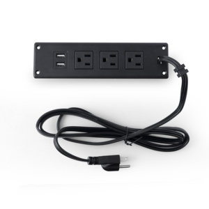 PW-A-3011K de conception de multiprise cachée fabriquée au VIETNAM avec 3 prises et double chargement USB aux normes de sécurité américaines - Product Image 1