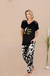 ชุดนอนผู้หญิงผ้าวิสโคสตุรกี ระบายอากาศได้ดี เป็นมิตรกับสิ่งแวดล้อม เนื้อผ้านุ่ม ชุดนอนแขนยาว ผ้าตุรกี สำหรับสุภาพสตรี - Product Image 3