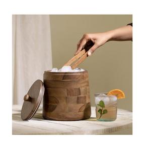 Cubo de hielo de madera al por mayor, Enfriador de bebidas, mangos de madera, vajilla para fiestas, cubo de hielo decorativo - Product Image 2