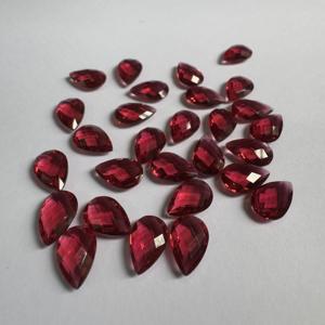 Pierres précieuses de tourmaline rose taille poire en gros pour la fabrication de bijoux pierres lâches en forme de larme à facettes pour bagues, boucles d'oreilles, colliers - Product Image 1