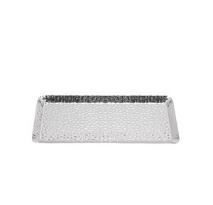 Plateau de service en acier inoxydable léger avec poignées élégantes durable poli adapté pour servir des boissons collations desserts hôtels - Product Image 1