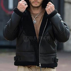 Servicios OEM 2024 Chaqueta de piel de oveja con logotipo personalizado para hombre Estilo de calle de cuello alto de alta calidad para uso en invierno - Product Image 5