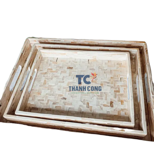 Plateau de service en nacre de luxe fabriqué à la main en provenance du Vietnam, plateau de service en nacre Antique, offre spéciale - Product Image 2