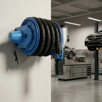 Enrouleur de Tuyau d'Extraction Motorisé Haute Efficacité avec Ventilateur Intégré, Prêt à l'Emploi pour Garage Professionnel, Certifié CE ISO Pro