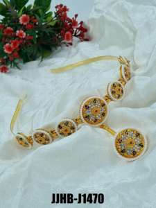 Bandeau de cheveux traditionnel bijoux de mode pour les femmes mariée fête de mariage Festival concepteur fait à la main ethnique fournisseur en gros - Product Image 4