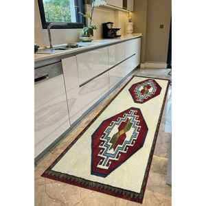 Tapis imprimé de style turc rouge, tapis de style oriental, décoration bohème champêtre, tapis à poils doux - Product Image 3