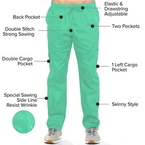 Wholesale Custom Logo Unisex Medical <b>Scrubs</b> <b>Set</b> High Quality Hospital Surgical Uniform Jogger Pants for Doctors and Nurses - Product Image 4