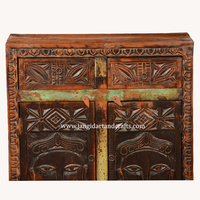 Beau buffet en bois recyclé sculpté à la main, meubles de maison antiques indiens, Buffets, coffre en bois, recyclage, Reproduction, meubles