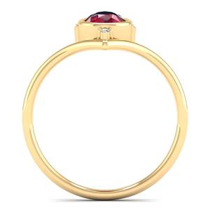 Anillos de Compromiso Solitario con Gema de Rubí en Corte Pera Elegante de 0.75 Quilates REYES para Mujer en Plata de Ley 925, Joyería Fina para Boda - Product Image 4